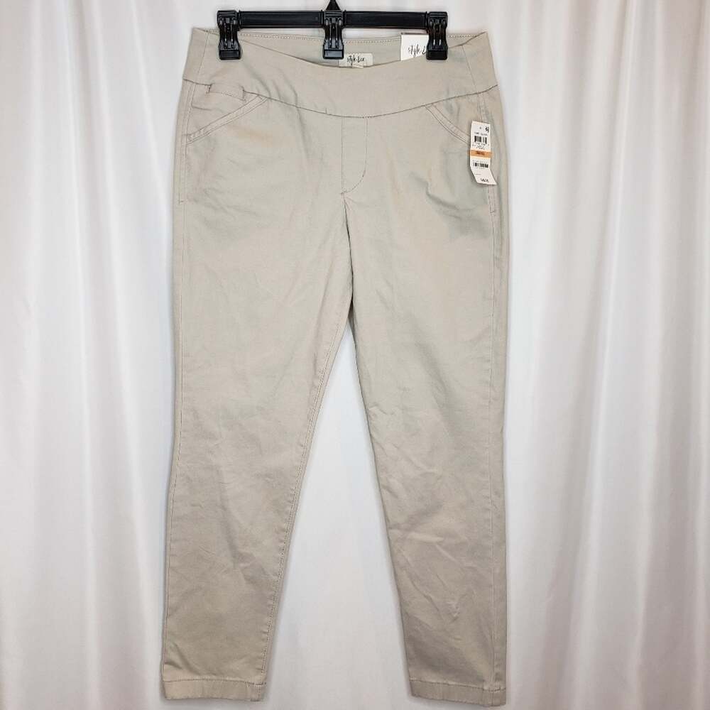 Style & Co. Pocketed Khaki The Ankle Pant Capris Madecin Egypt Small